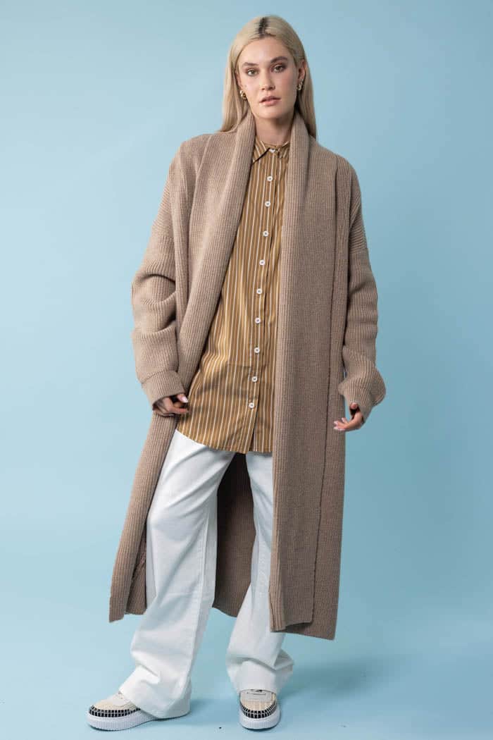 Hazel Knit Cardigan Caramel 2