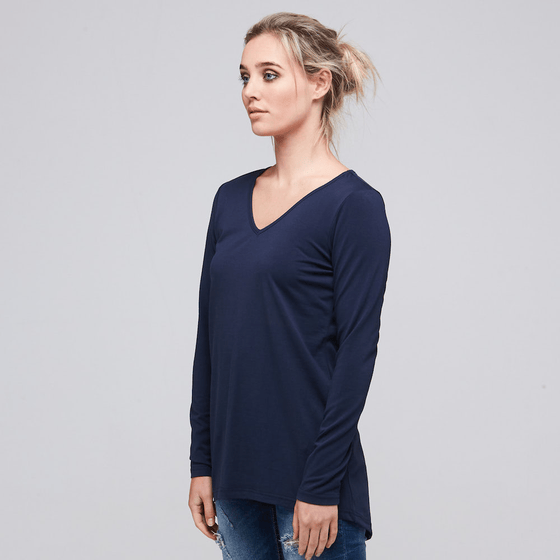 River Long Sleeve Top Navy 2