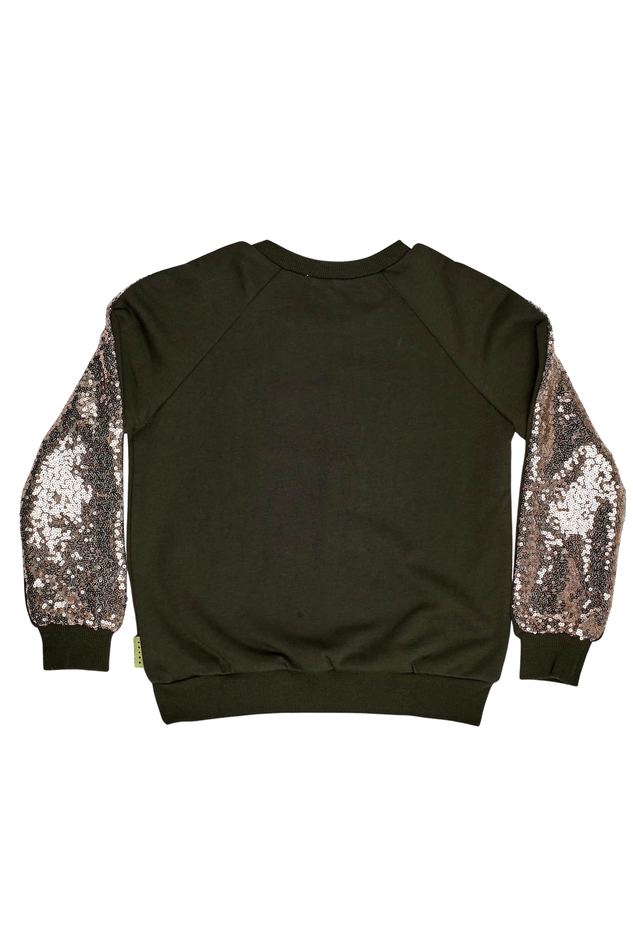 Evie Sequin Sweater Khaki 3