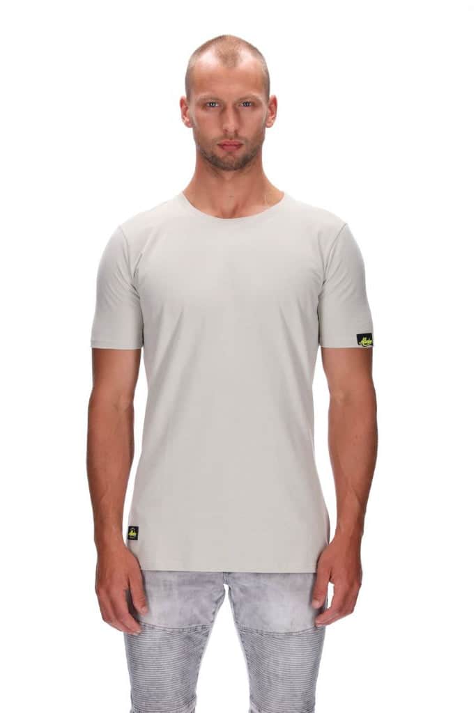 slim fit mens beige tee