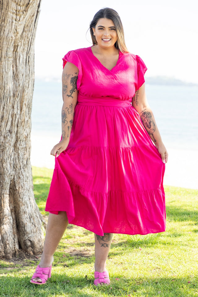 plus size pink dress