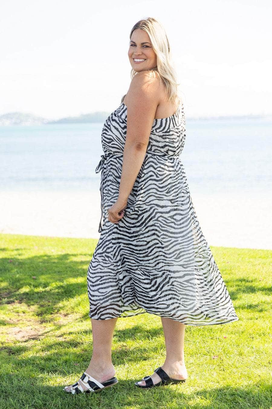 plus size one shoulder dress