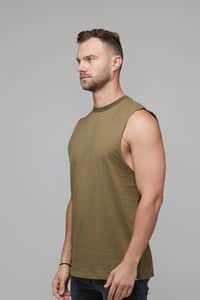 Benji Singlet Khaki 3