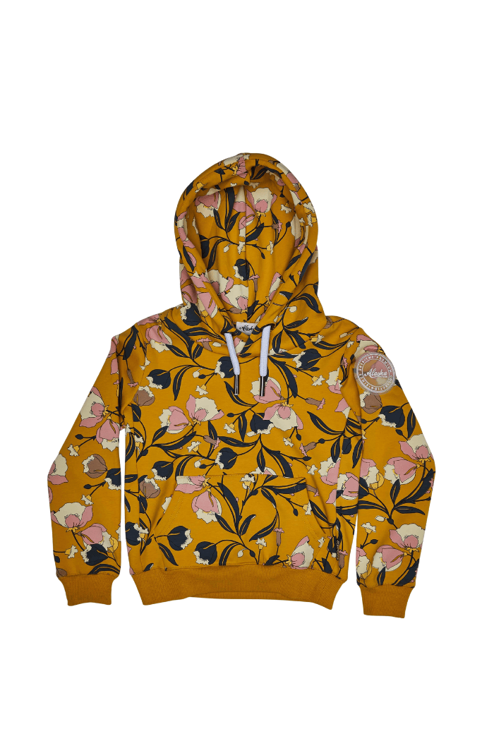 Storm Hoodie Mustard Floral