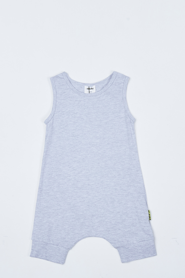 babies grey marle romper