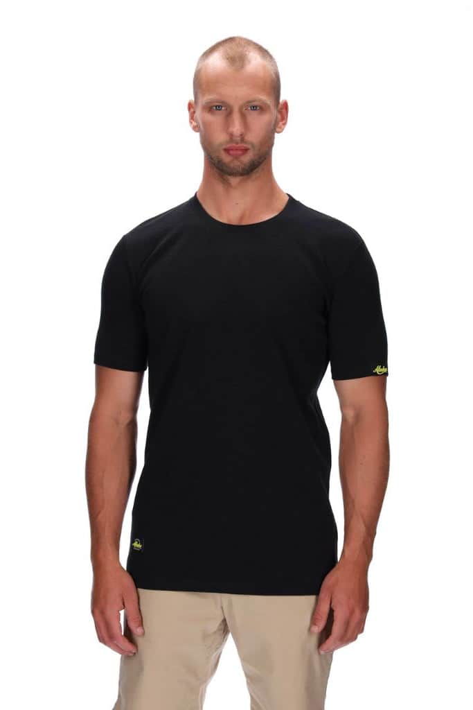 mens black marle slim fit tee