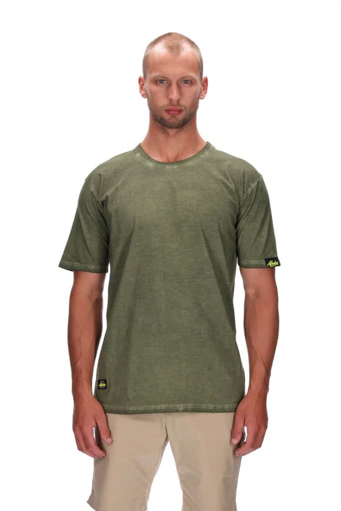 mens stonewash green tee