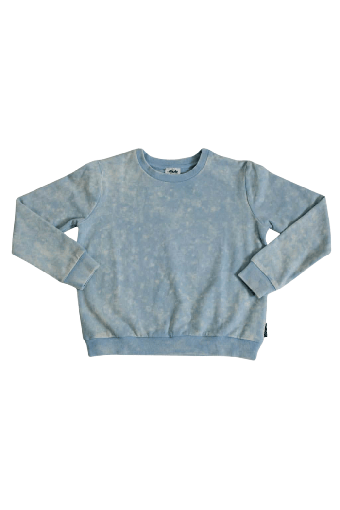 Zander Acid Wash Sweater Blue