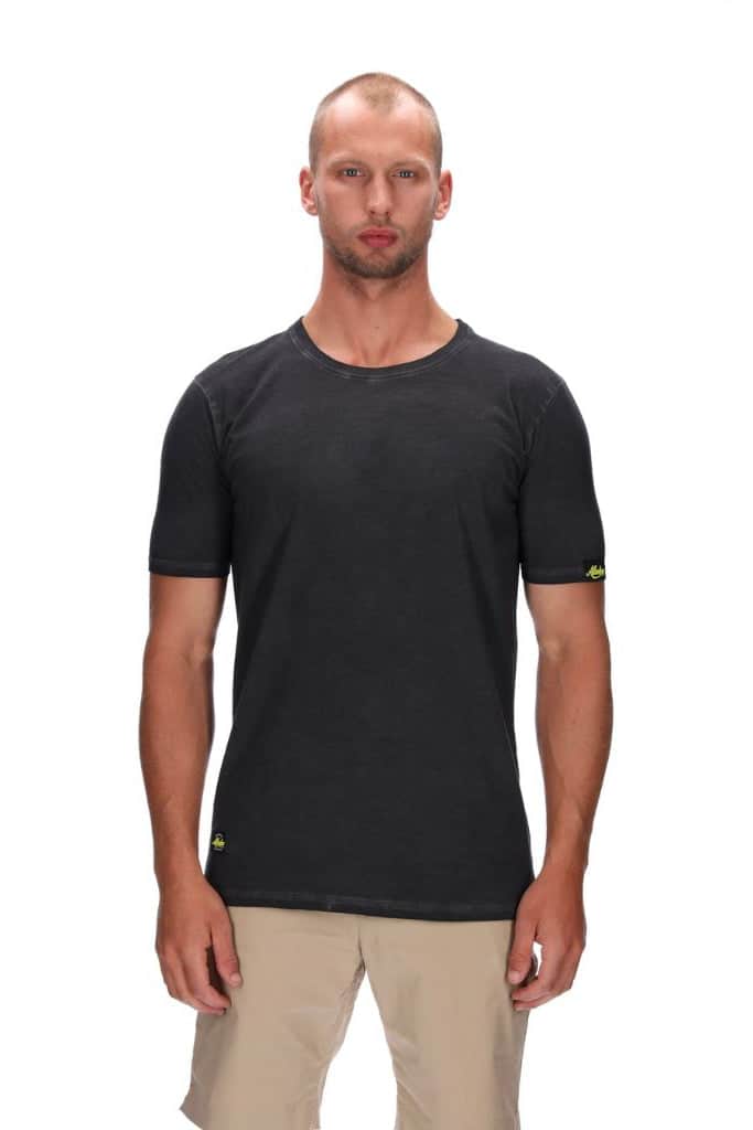 mens slim fit stonewash black tee