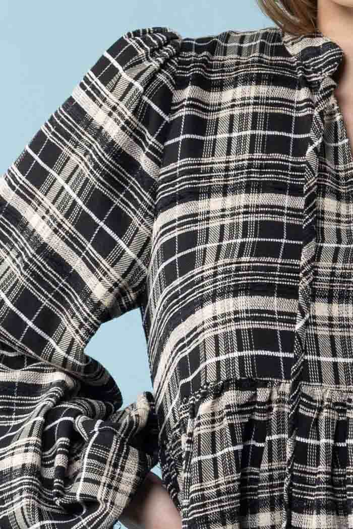 Sophie Dress Black Check 4