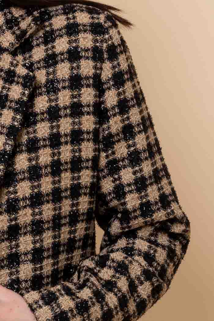 Rena Blazer Check Caramel Black 5