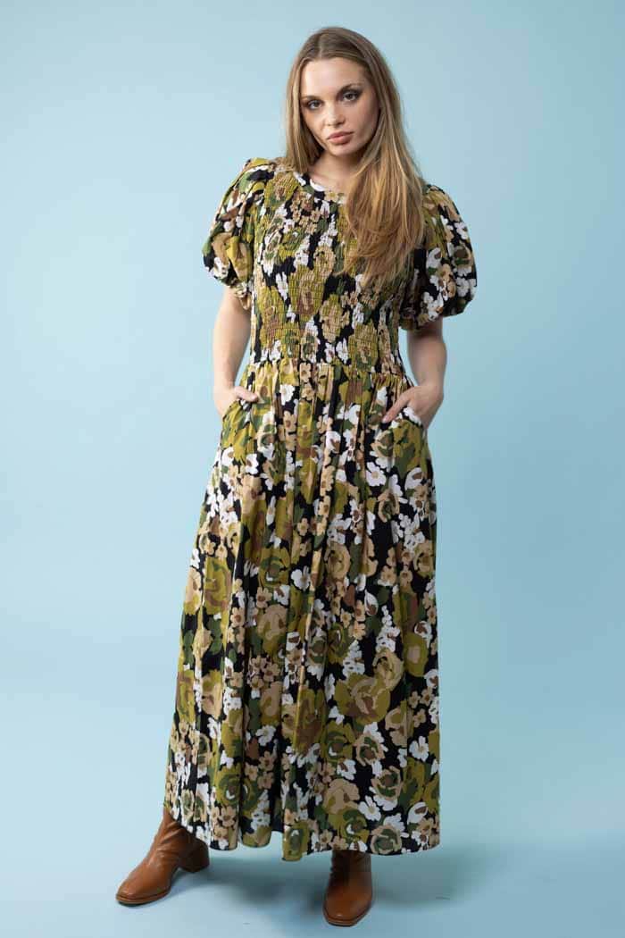 Lennon Dress Green Floral