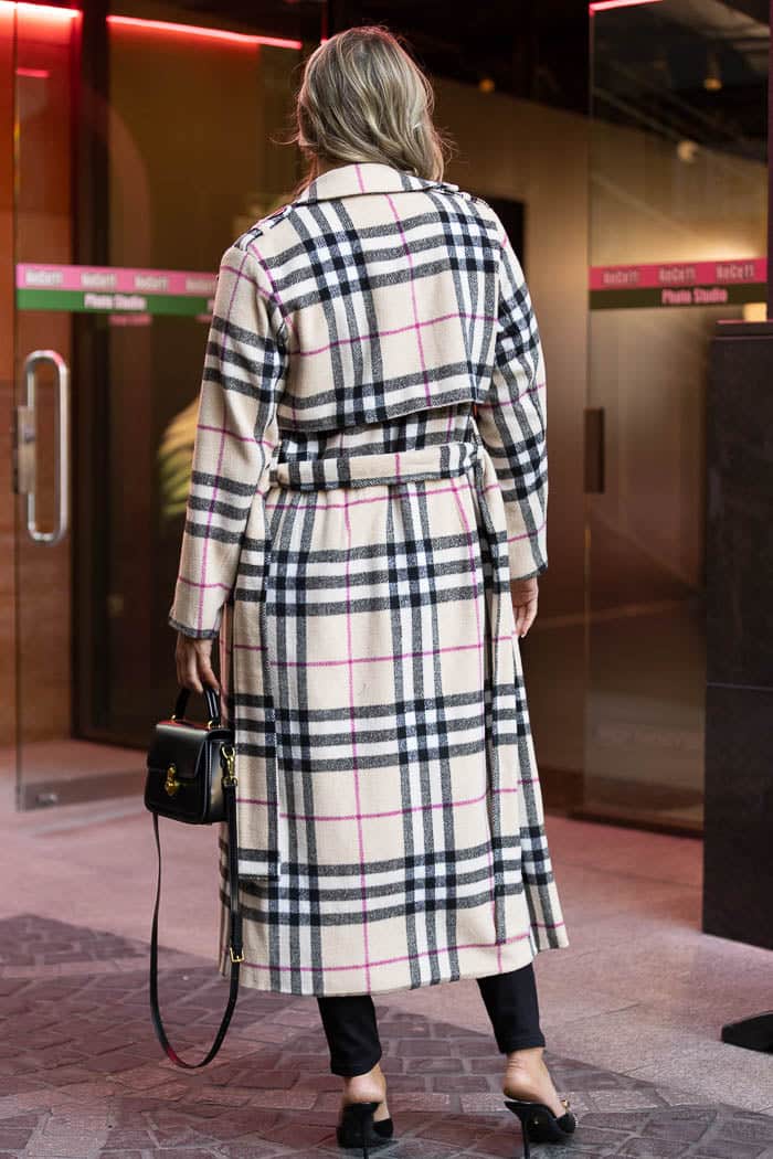 Larissa Coat Tartan Cream 3