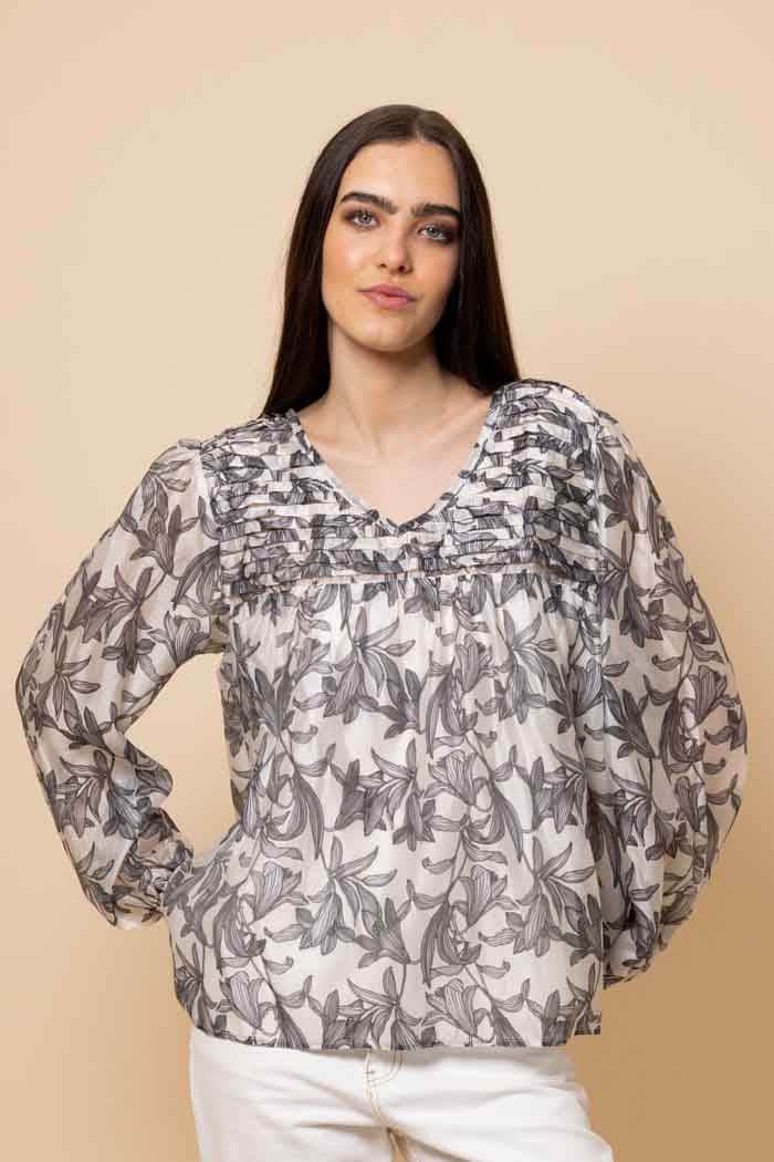 Juliet Blouse Black Floral