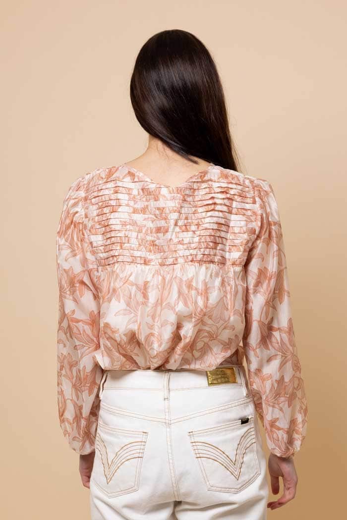 Juliet Blouse Rust Floral 3