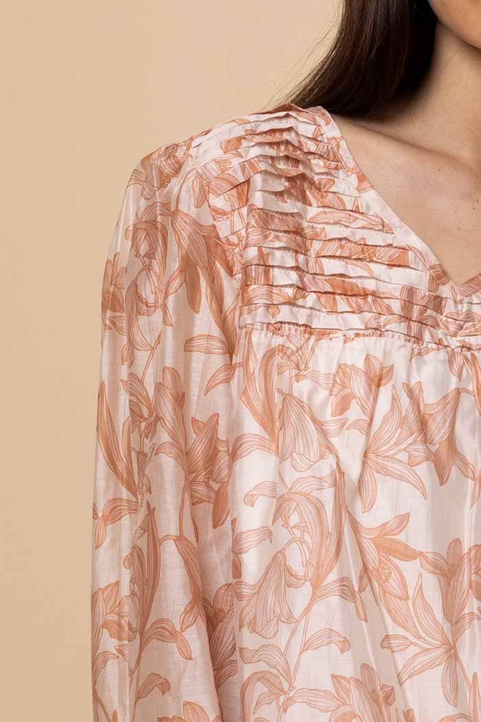 Juliet Blouse Rust Floral 4