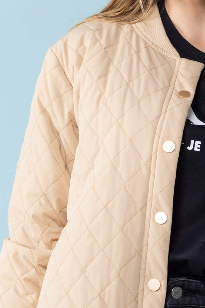 Rowena Padded Jacket Beige 4