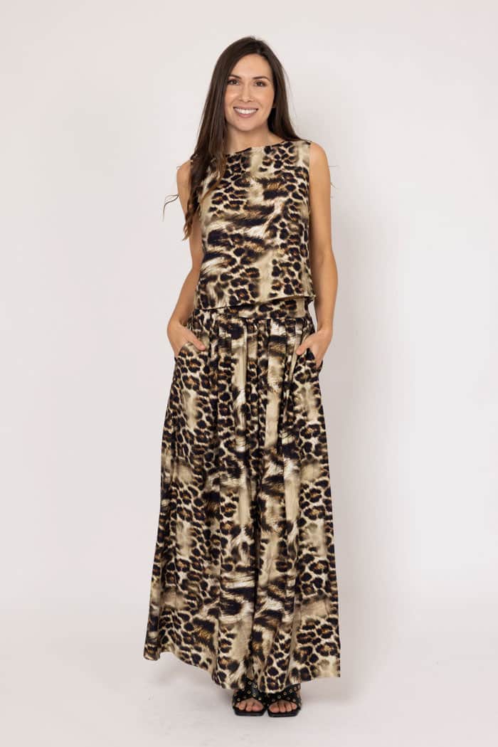 Dee Maxi Skirt Leopard 4