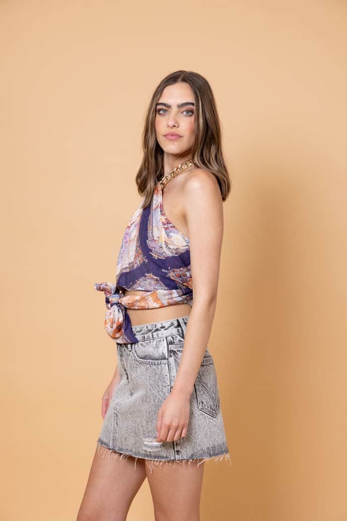 Carter Halter Top Chain Egyptian Print 3