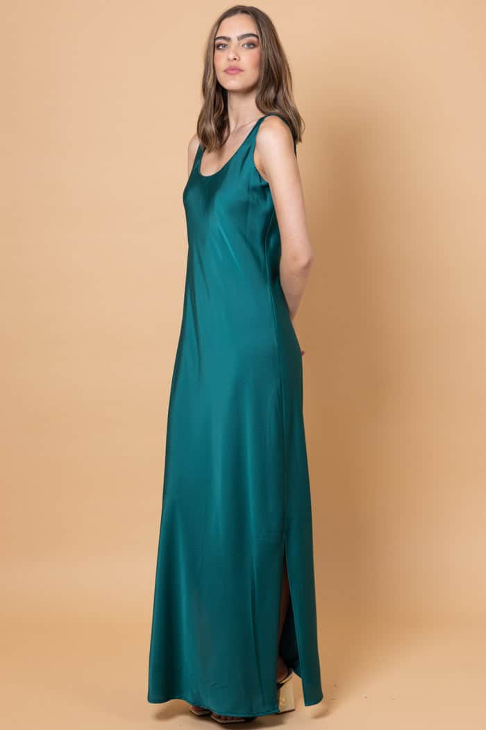 Amber Slip Dress Emerald 2