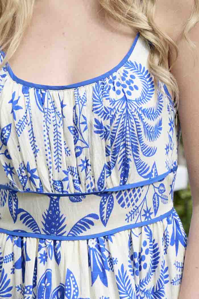 Sela Midi Dress Blue Print 4