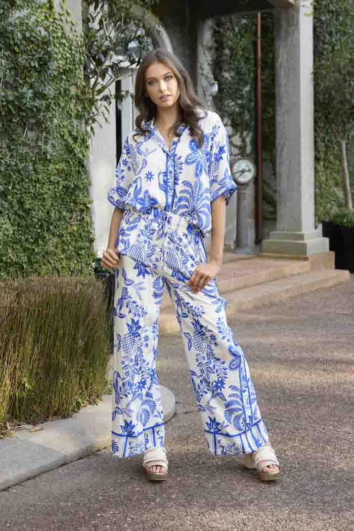 Brianna Pant Blue Print