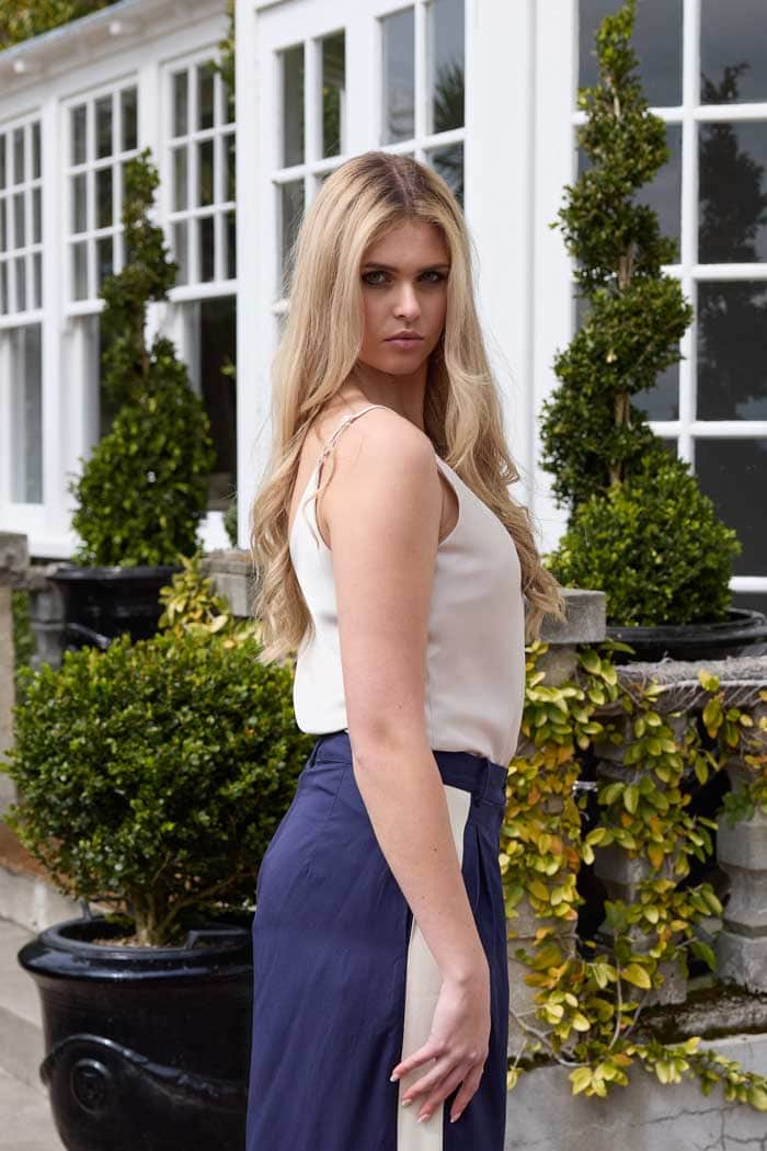 Stevie Satin Singlet Champagne 2