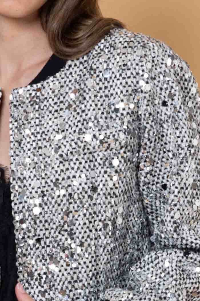 Noah Sequin Bomber Silver 4