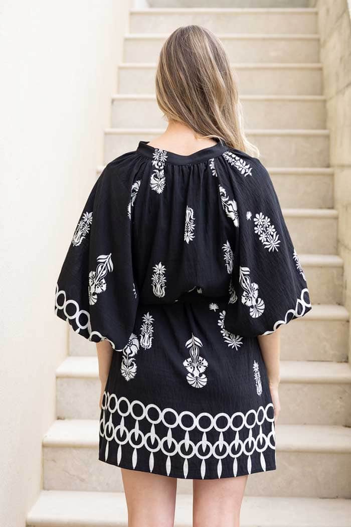 Nora Mini Dress Black Print 3