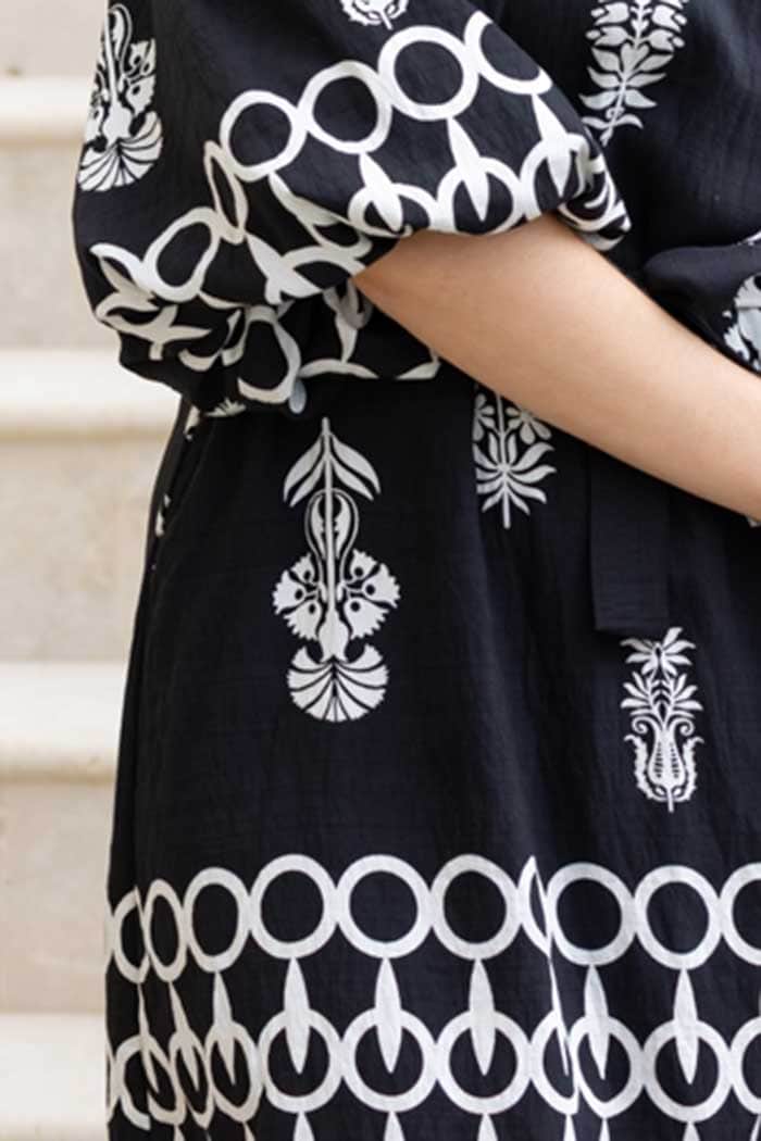Nora Mini Dress Black Print 4