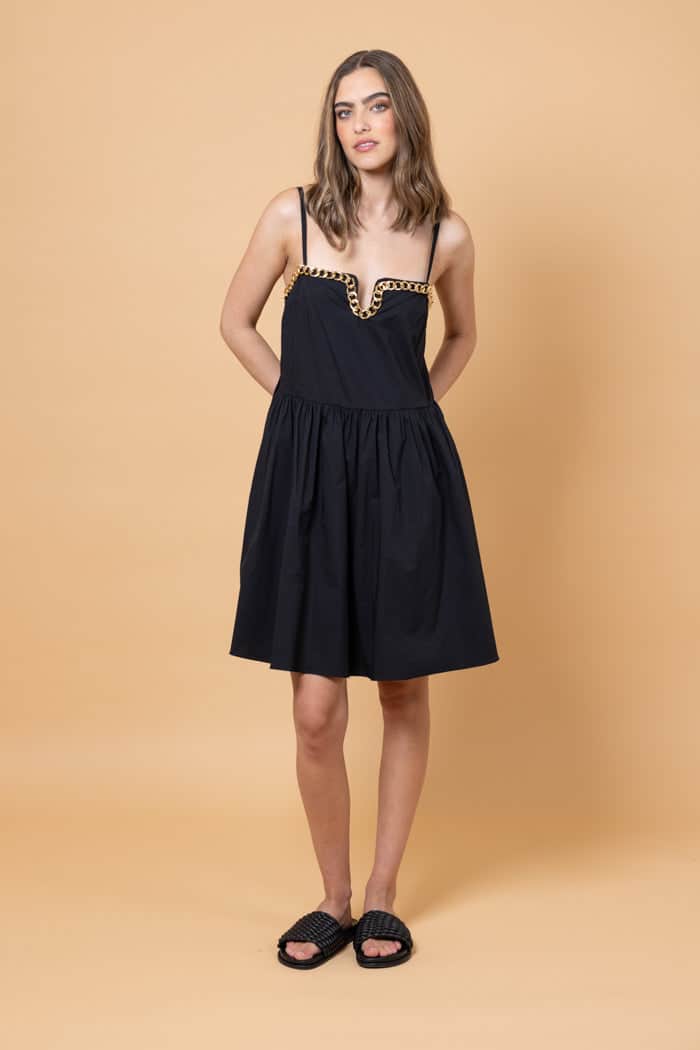 Giana Mini Dress Chain Black 4