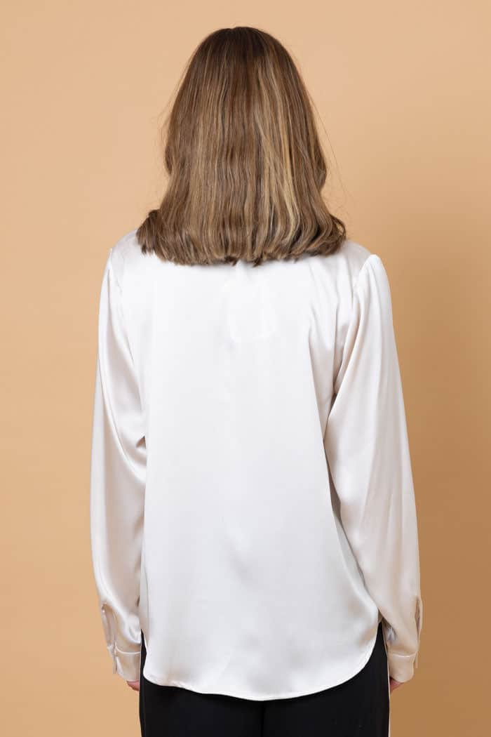 Tylie Satin Shirt Champagne 3
