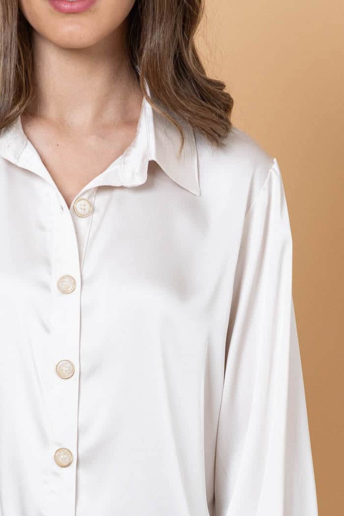 Tylie Satin Shirt Champagne 4
