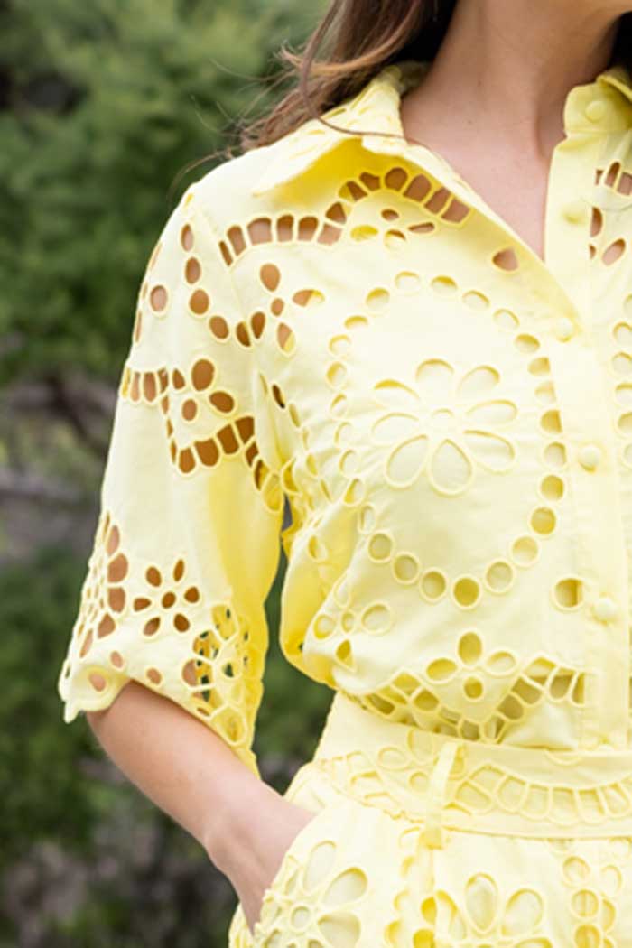 Liam Embroidered Shirt Butter Yellow 4