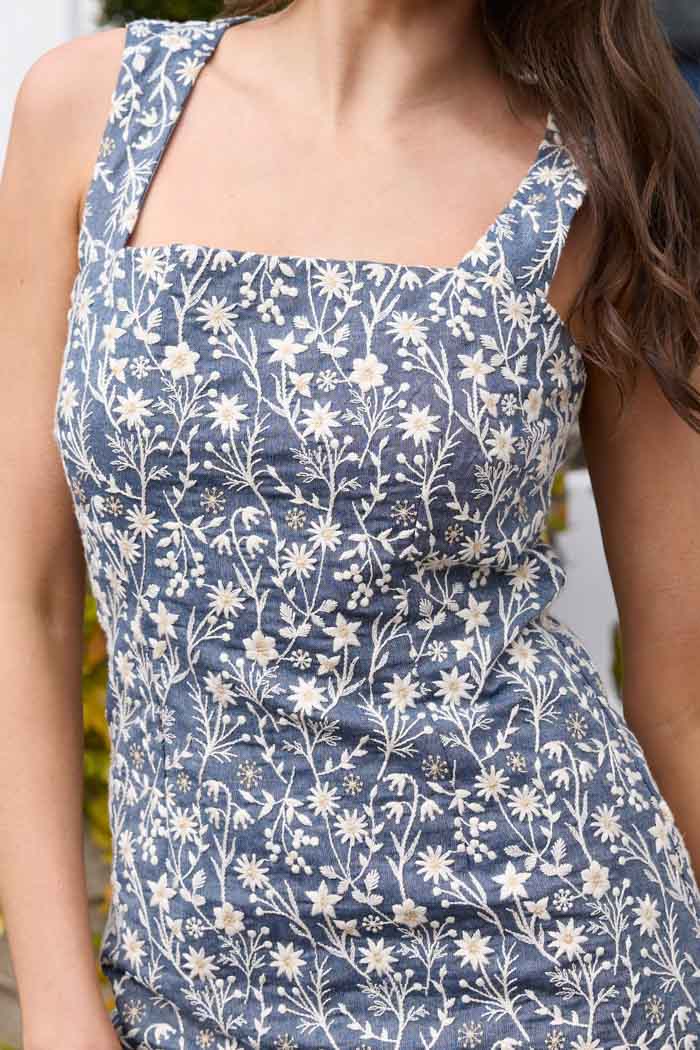 Frankie Embroidered Floral Mini Dress 5