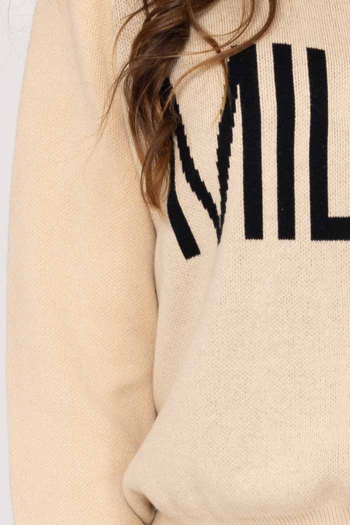 Milan Knit Jumper Beige 4
