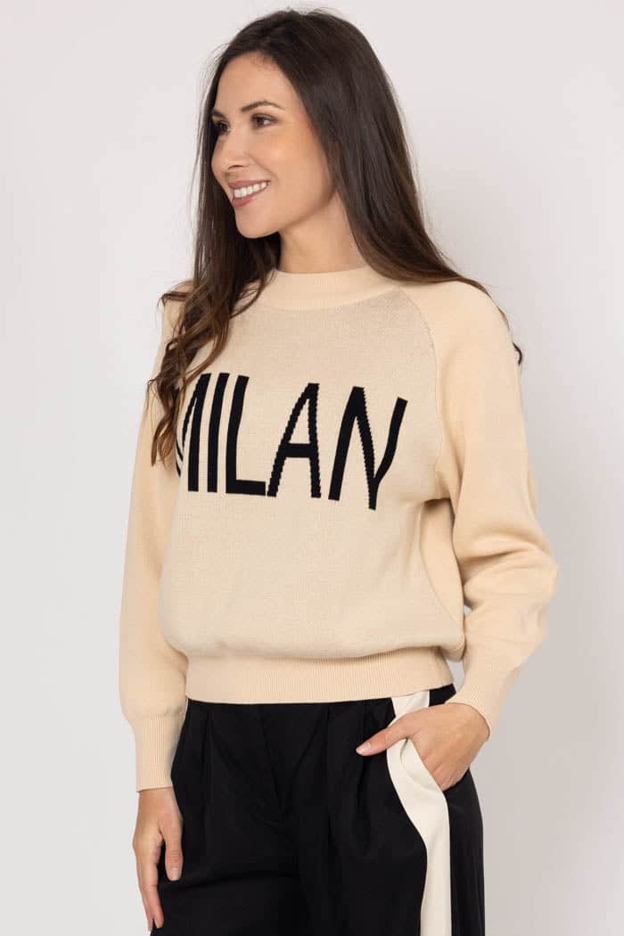 Milan Knit Jumper Beige 2