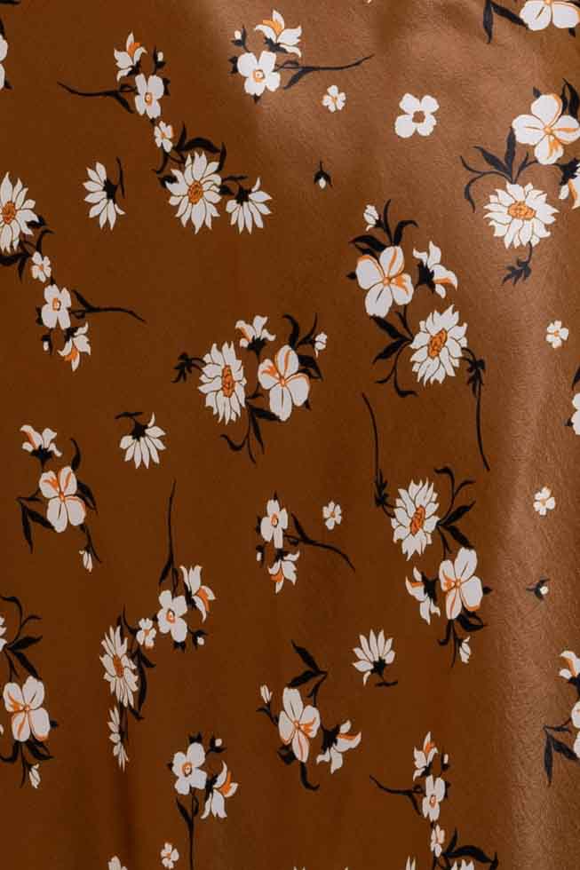 Alex Satin Maxi Skirt Rust 4