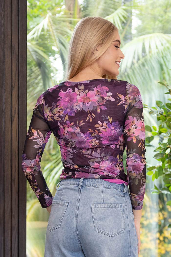 Emma Top Floral Purple 3