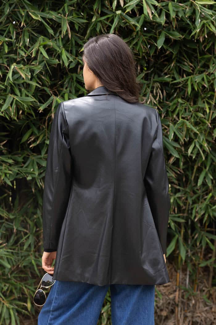 Wren Pleather Blazer Black 5