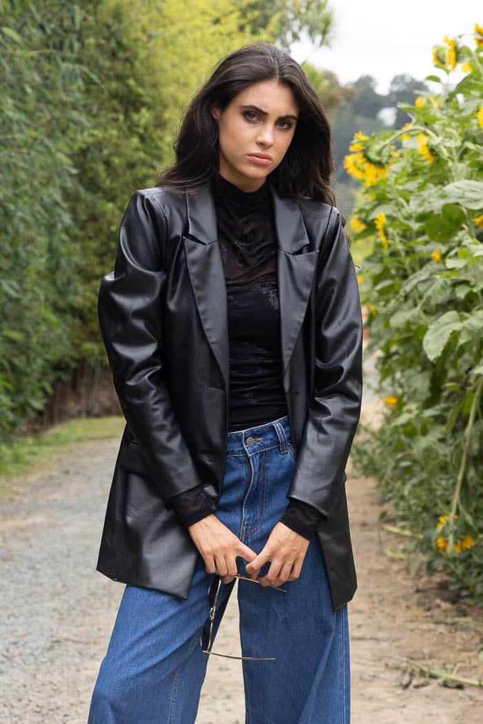 Wren Pleather Blazer Black 2