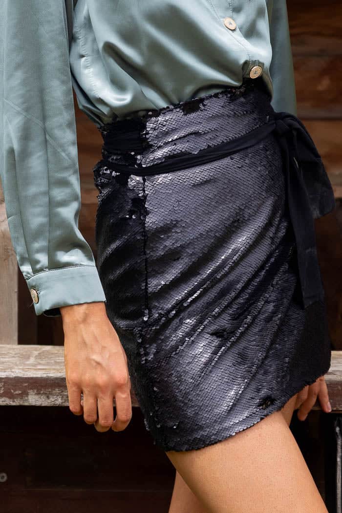 Romy Skirt Sequin Black 2