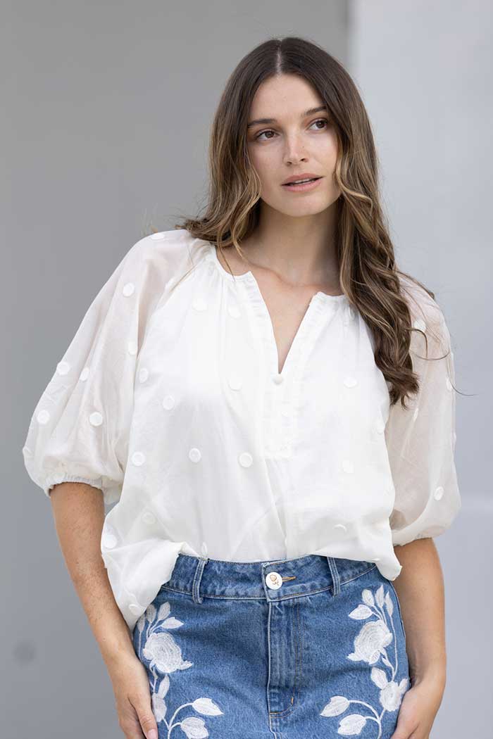 Crisp white blouse