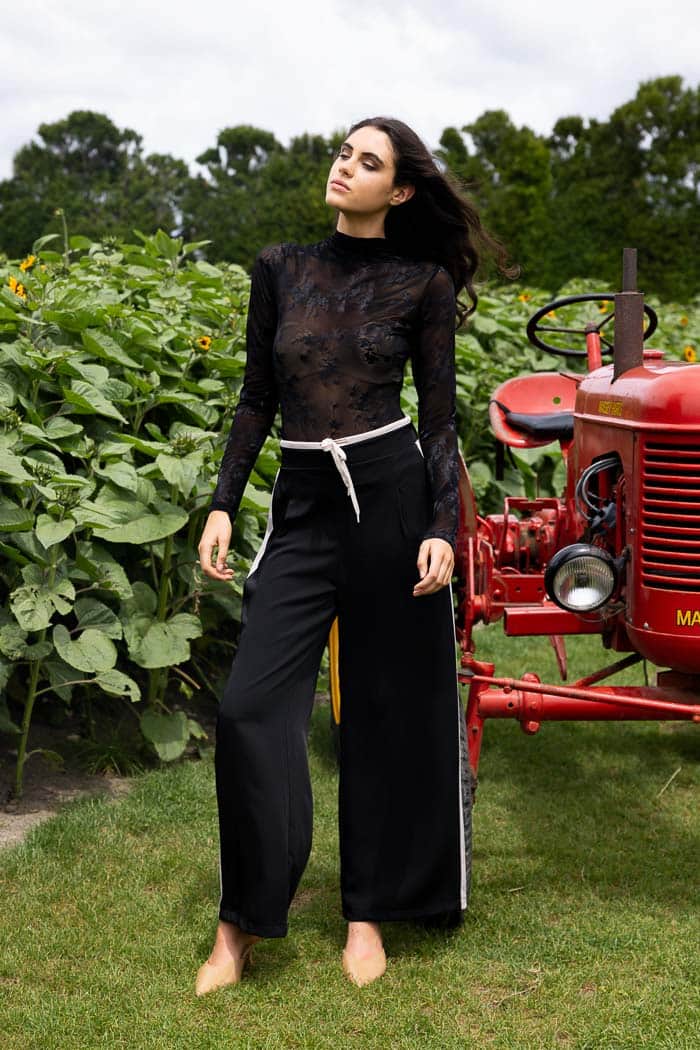 Soraya Pant Beige Black 2