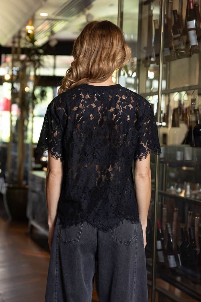 Helen T Shirt Lace Black 4