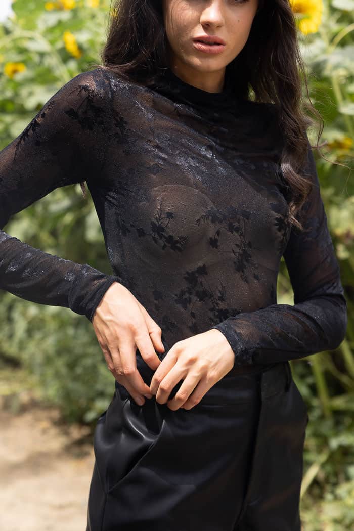 Mel Mesh Top Black 4