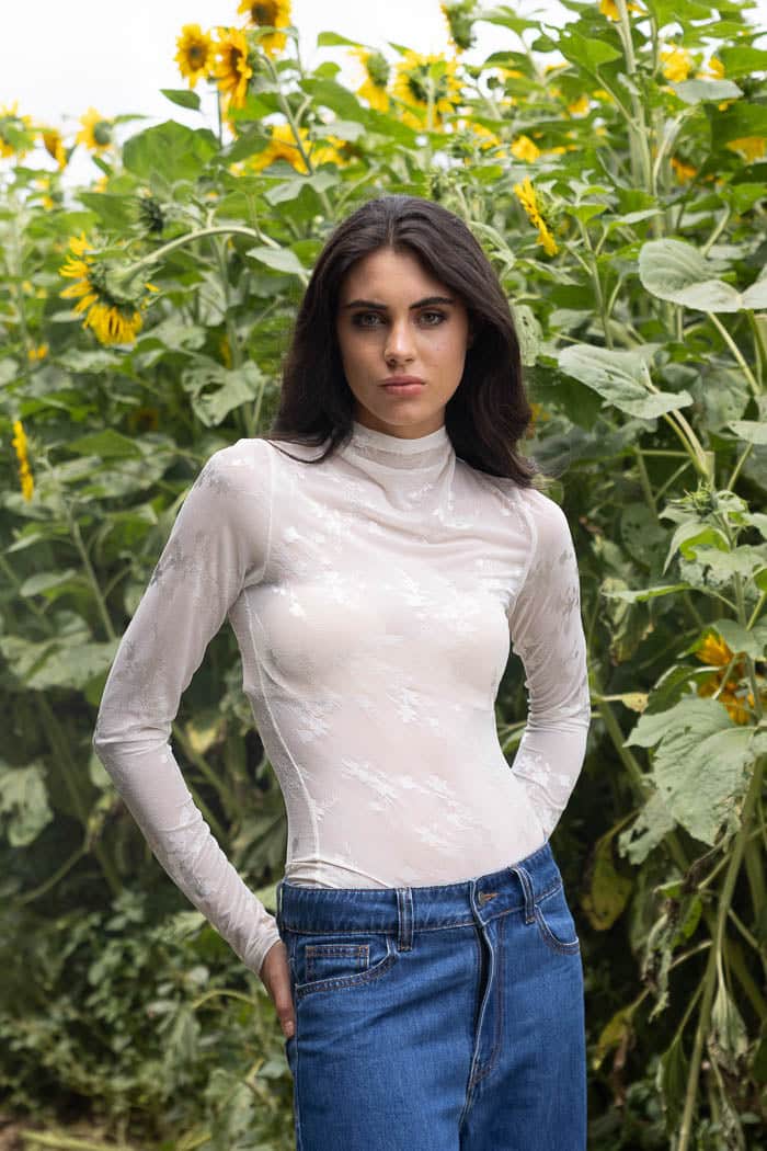 Mel Mesh Top White 2