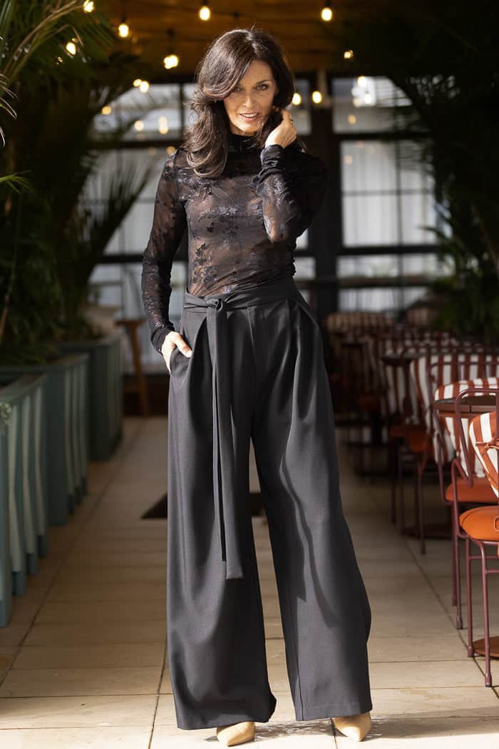 black pant wide leg