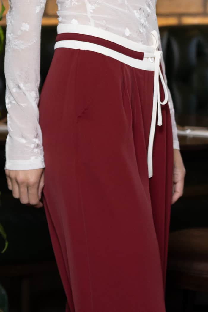 Rebecca Pant Burgundy 2