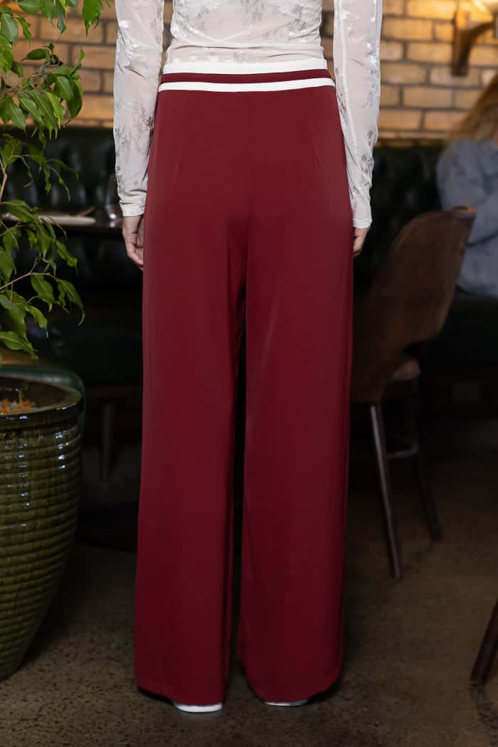 Rebecca Pant Burgundy 3